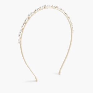 J. Crew Elegant Crystal Pearl Embellished Headband